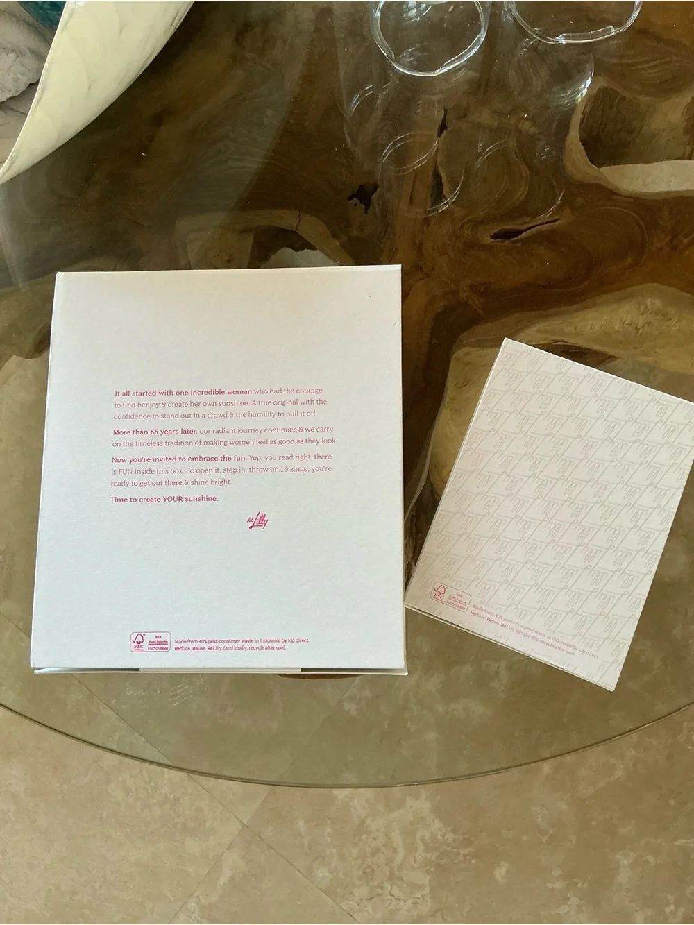 Lilly Pulitzer Pink & White Decorative Gift Box Set